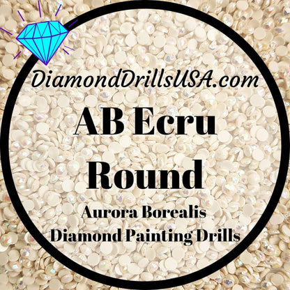 AB Ecru ROUND Aurora Borealis 5D Diamond Painting Drills