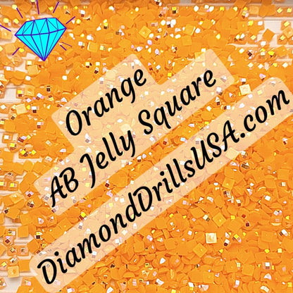 AB Orange Jelly SQUARE Aurora Borealis 5D Diamond Painting