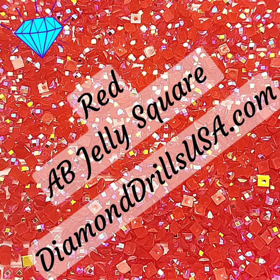 AB Red Jelly SQUARE Aurora Borealis 5D Diamond Painting