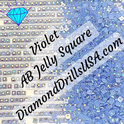 AB Violet Jelly SQUARE Aurora Borealis 5D Diamond Painting