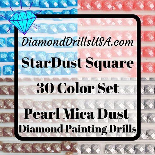 ALL 30 StarDust SQUARE Drills 5D Fairy Pixie Pearl Mica
