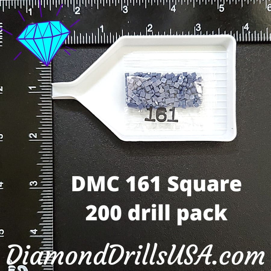 DMC 161 SQUARE 5D Diamond Painting Drills Beads DMC 161 Gray