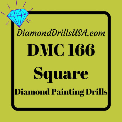 DMC 166 SQUARE 5D Diamond Painting Drills Beads DMC 166 