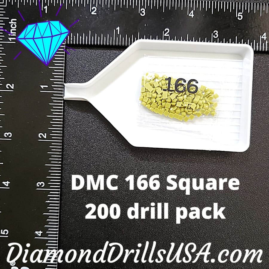 DMC 166 SQUARE 5D Diamond Painting Drills Beads DMC 166 