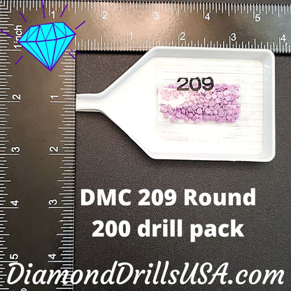 DMC 209 ROUND 5D Diamond Painting Drills Beads DMC 209 Dark 