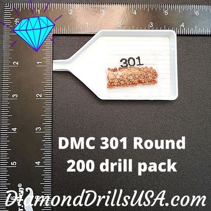 DMC 301 ROUND 5D Diamond Painting Drills Beads DMC 301 