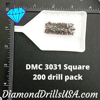 DMC 3031 SQUARE 5D Diamond Painting Drills Beads DMC 3031 