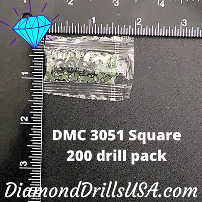 DMC 3051 SQUARE 5D Diamond Painting Drills Beads DMC 3051 
