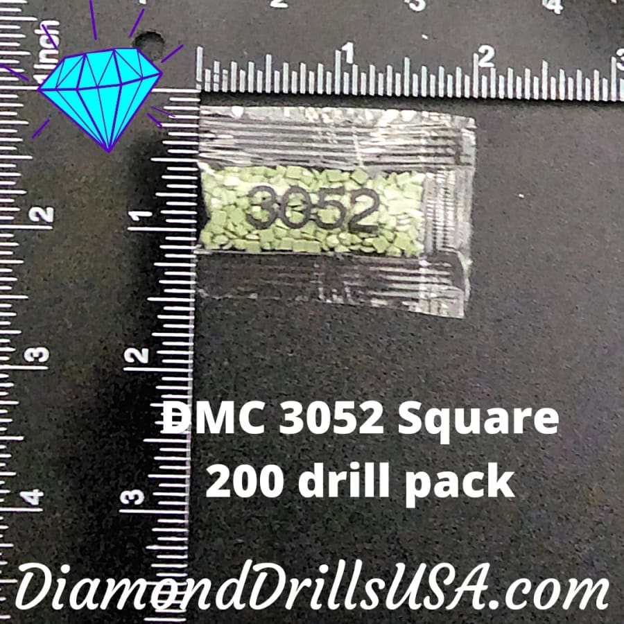 DMC 3052 SQUARE 5D Diamond Painting Drills Beads DMC 3052 