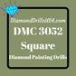 DMC 3052 SQUARE 5D Diamond Painting Drills Beads DMC 3052 