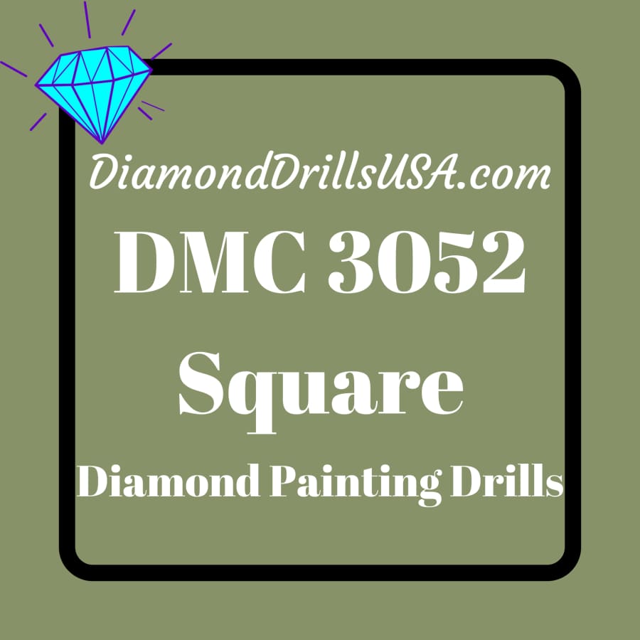 DMC 3052 SQUARE 5D Diamond Painting Drills Beads DMC 3052 