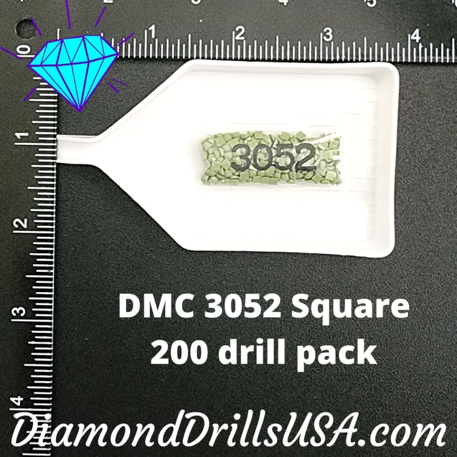 DMC 3052 SQUARE 5D Diamond Painting Drills Beads DMC 3052 