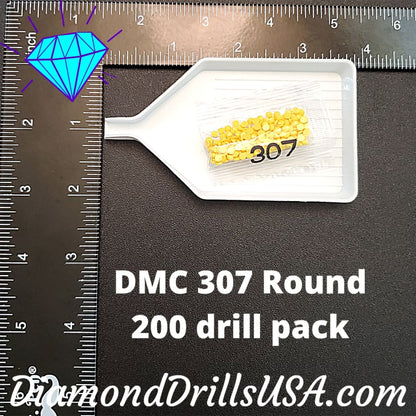 DMC 307 ROUND 5D Diamond Painting Drills Beads 307 Lemon 
