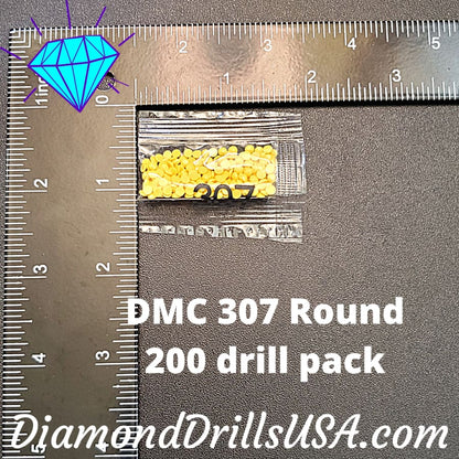DMC 307 ROUND 5D Diamond Painting Drills Beads 307 Lemon 