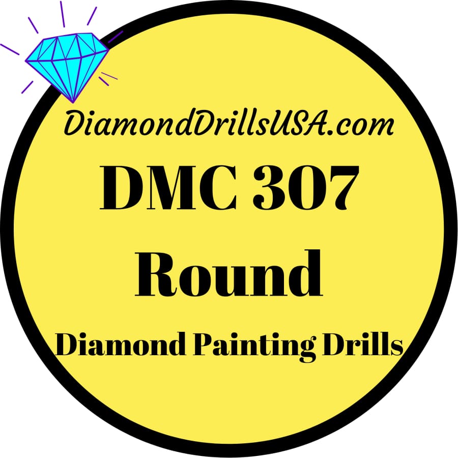 DMC 307 ROUND 5D Diamond Painting Drills Beads 307 Lemon 