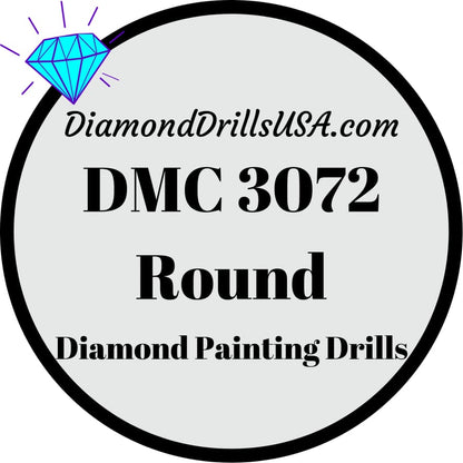 DMC 3072 ROUND 5D Diamond Painting Drills Beads DMC 3072 