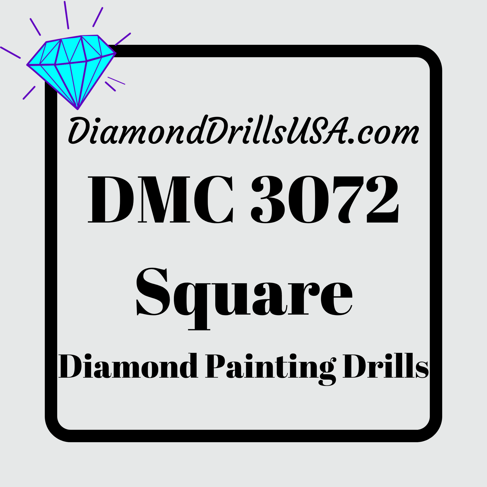 DMC 3072 SQUARE 5D Diamond Painting Drills Beads DMC 3072 