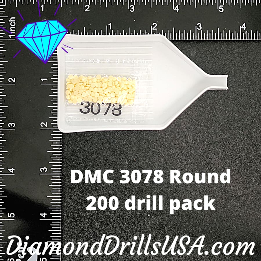 DMC 3078 ROUND 5D Diamond Painting Drills Beads DMC 3078 