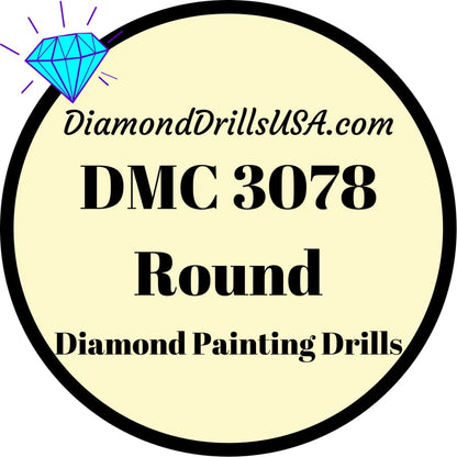 DMC 3078 ROUND 5D Diamond Painting Drills Beads DMC 3078 