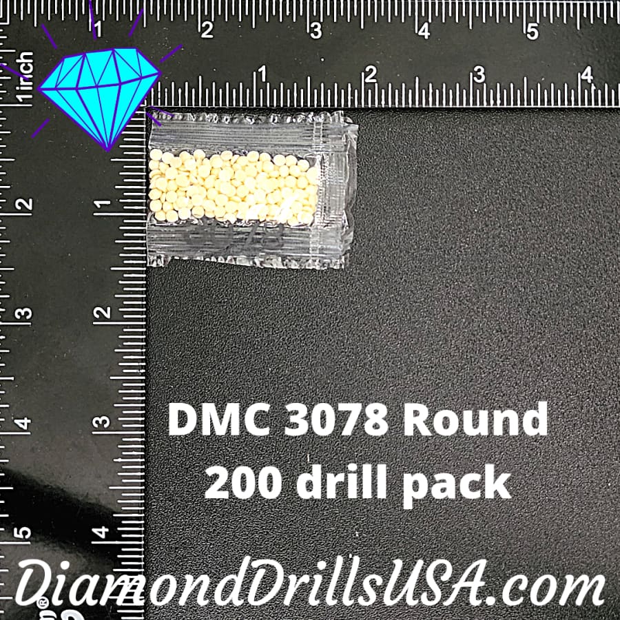 DMC 3078 ROUND 5D Diamond Painting Drills Beads DMC 3078 