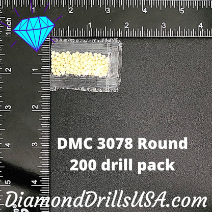 DMC 3078 ROUND 5D Diamond Painting Drills Beads DMC 3078 