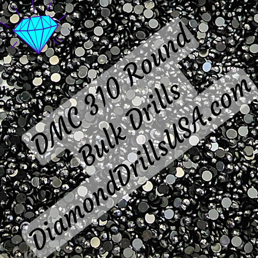 DMC 310 ROUND 5D Diamond Painting Drills Beads DMC 310 Black