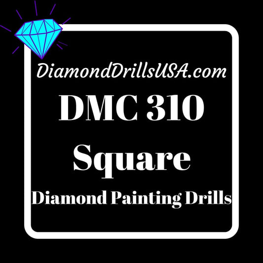 DMC 310 SQUARE 5D Diamond Painting Drills Beads DMC 310 