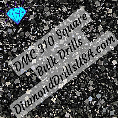 DMC 310 SQUARE 5D Diamond Painting Drills Beads DMC 310 