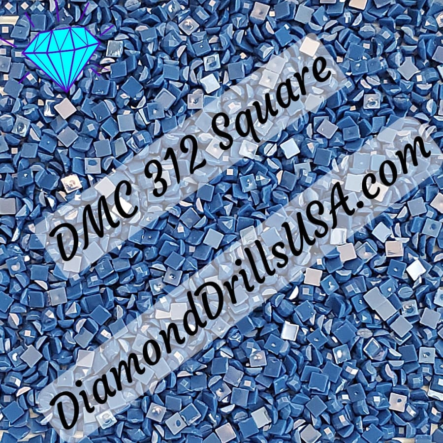 DMC 312 SQUARE 5D Diamond Painting Drills DMC 312 Very Dark 