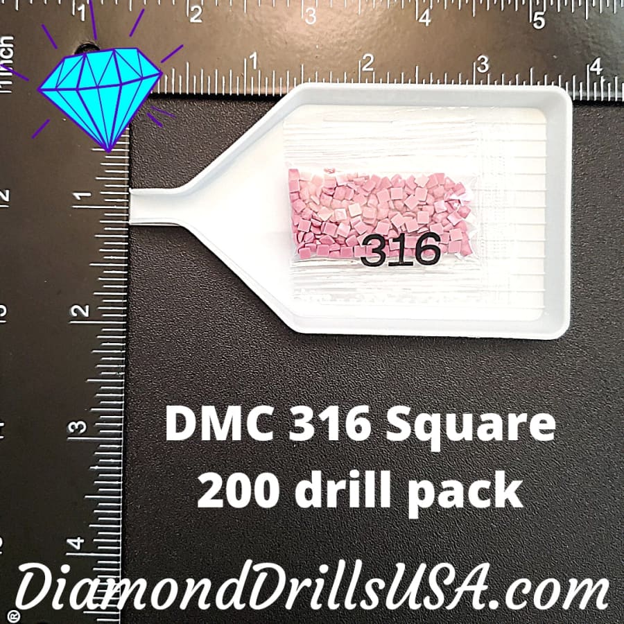 DMC 316 SQUARE 5D Diamond Painting Drills Beads 316 Medium 