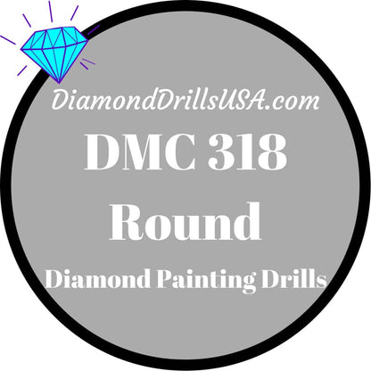 DMC 318 ROUND 5D Diamond Painting Drills Beads DMC 318 Light