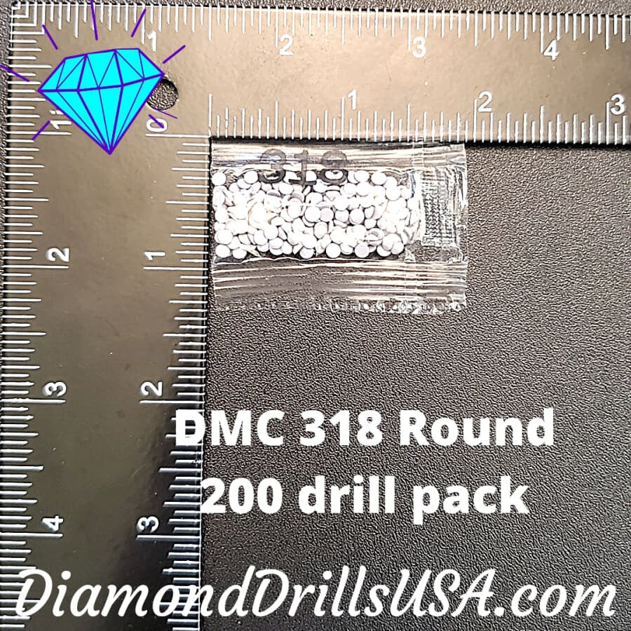 DMC 318 ROUND 5D Diamond Painting Drills Beads DMC 318 Light