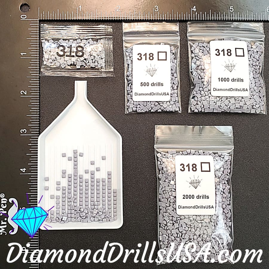 DMC 318 SQUARE 5D Diamond Painting Drills Beads DMC 318 