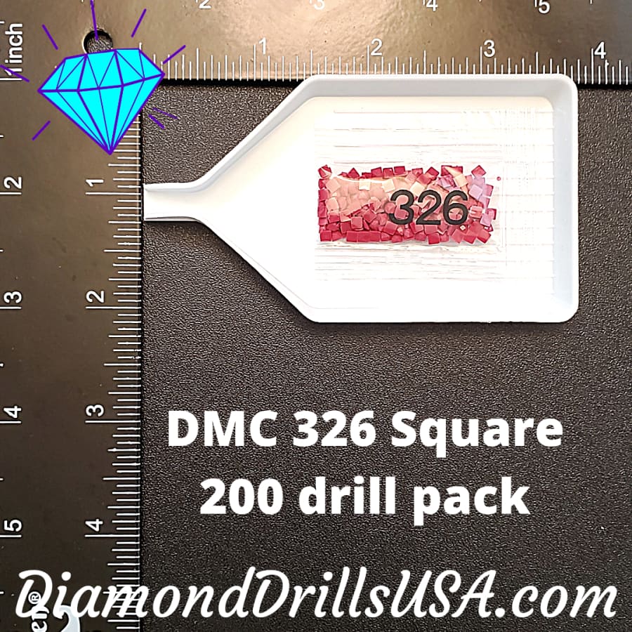 DMC 326 SQUARE 5D Diamond Painting Drills 326 Very Dark Rose