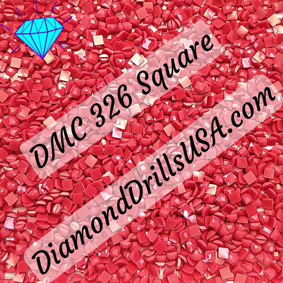 DMC 326 SQUARE 5D Diamond Painting Drills 326 Very Dark Rose