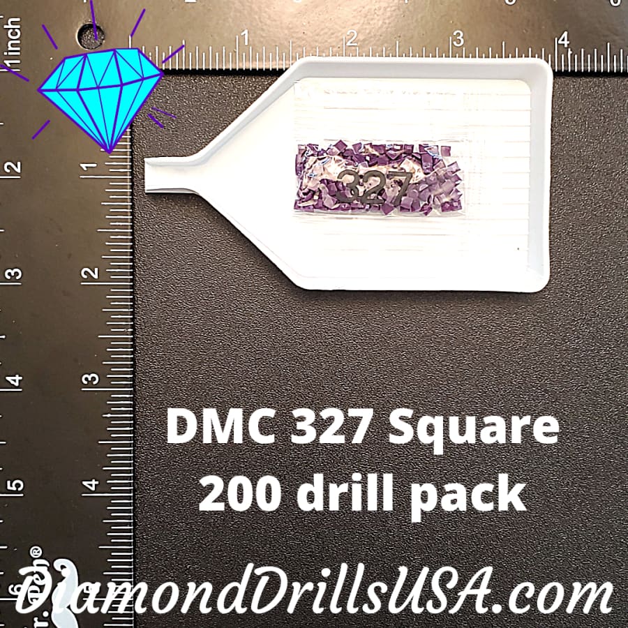 DMC 327 SQUARE 5D Diamond Painting Drills Beads DMC 327 Dark