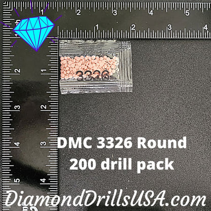 DMC 3326 ROUND 5D Diamond Painting Drills Beads DMC 3326 