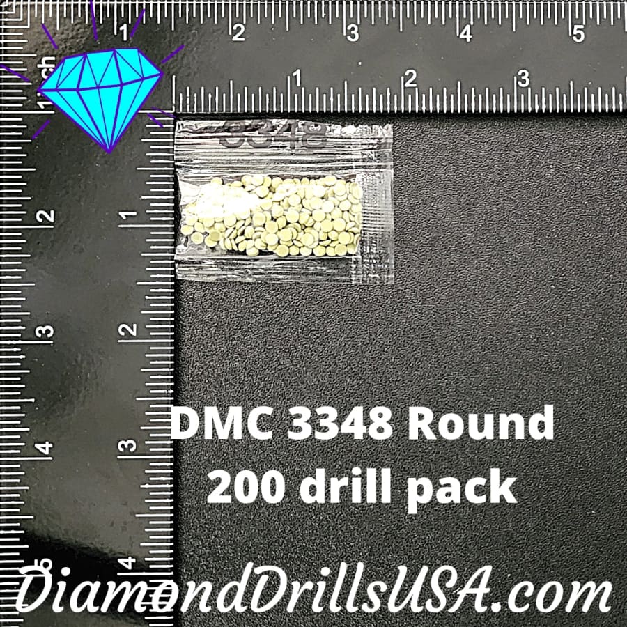 DMC 3348 ROUND 5D Diamond Painting Drills Beads DMC 3348 