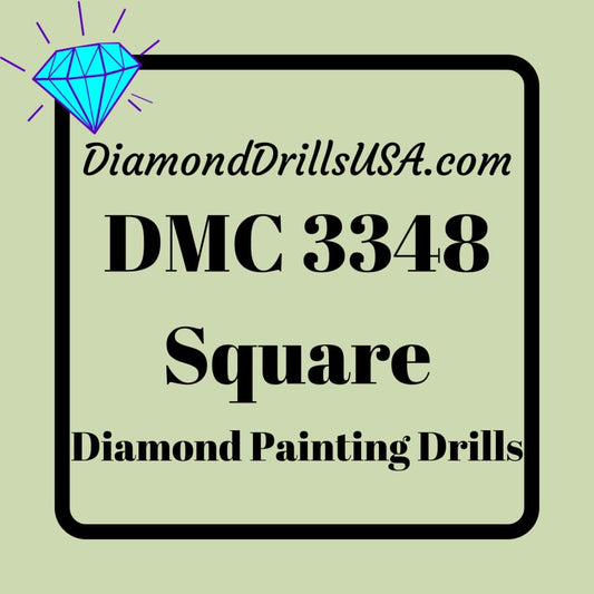 DMC 3348 SQUARE 5D Diamond Painting Drills Beads DMC 3348 