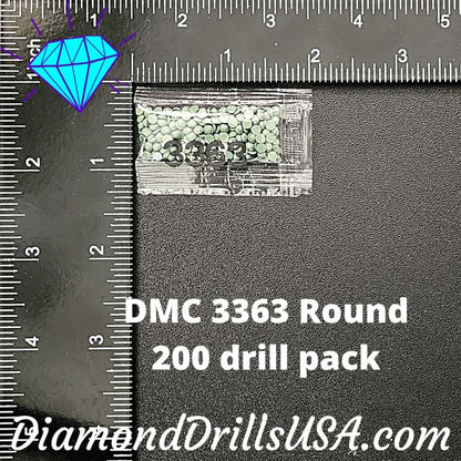 DMC 3363 ROUND 5D Diamond Painting Drills Beads DMC 3363 