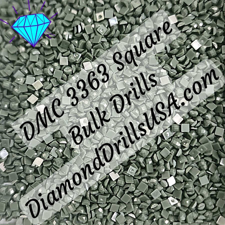 DMC 3363 SQUARE 5D Diamond Painting Drills Beads DMC 3363 