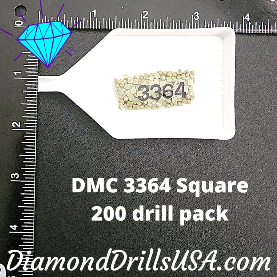 DMC 3364 SQUARE 5D Diamond Painting Drills DMC Beads 3364 