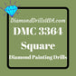 DMC 3364 SQUARE 5D Diamond Painting Drills DMC Beads 3364 