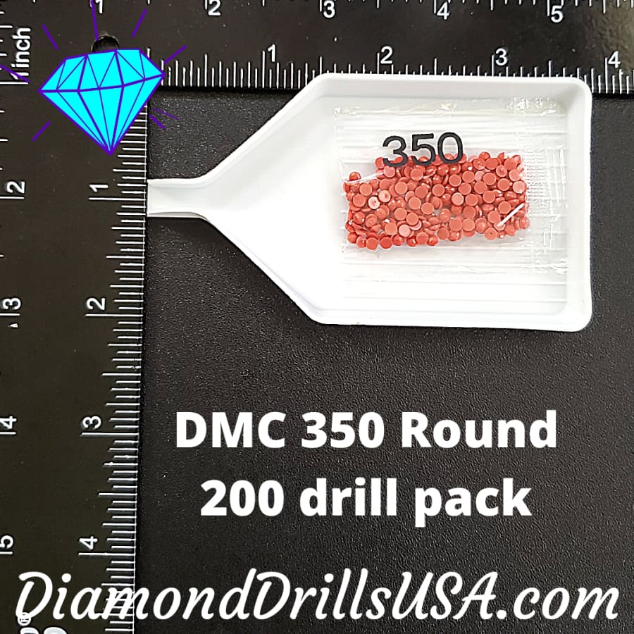 DMC 350 ROUND 5D Diamond Painting Drills DMC 350 Medium 