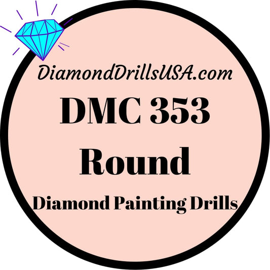 DMC 353 ROUND 5D Diamond Painting Drills Beads 353 Peach - 