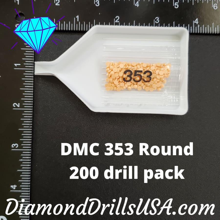 DMC 353 ROUND 5D Diamond Painting Drills Beads 353 Peach - 