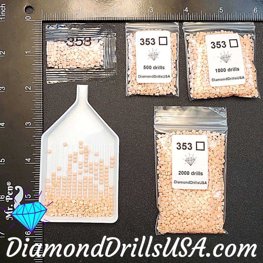 DMC 353 SQUARE 5D Diamond Painting Drills Beads 353 Peach 