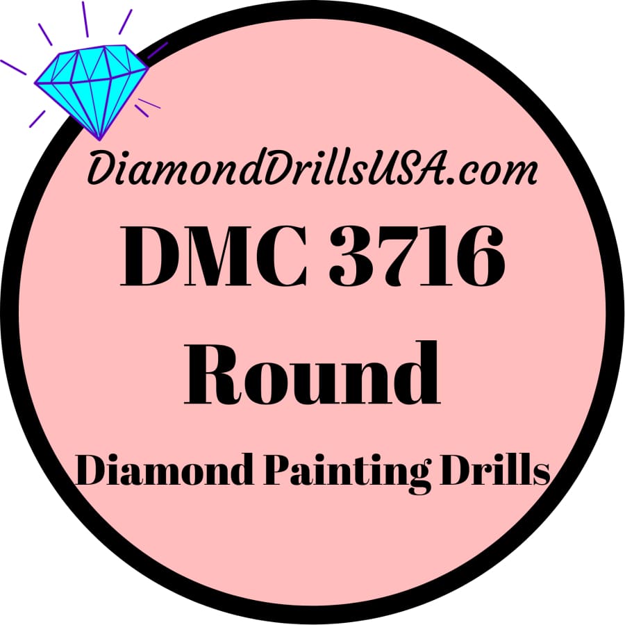 DMC 3716 ROUND 5D Diamond Painting Drills Beads DMC 3716 