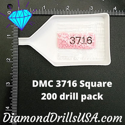 DMC 3716 SQUARE 5D Diamond Painting Drills Beads DMC 3716 