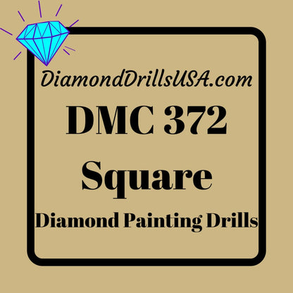 DMC 372 SQUARE 5D Diamond Painting Drills Beads DMC 372 